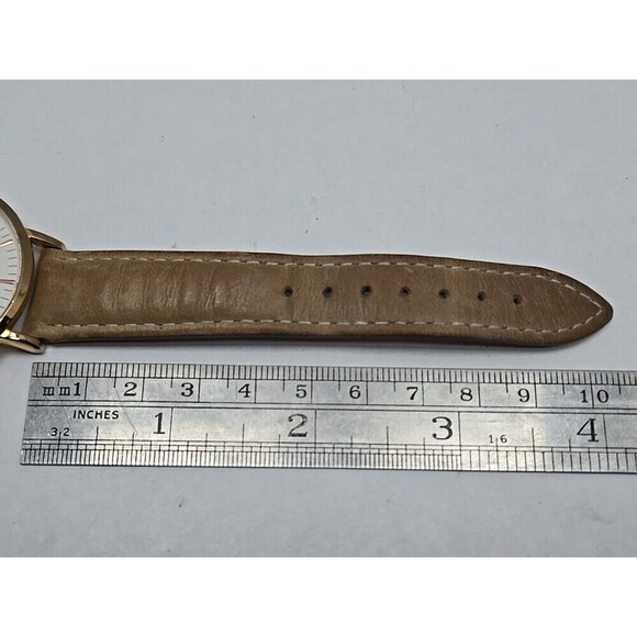 Cluse La Boheme Womens Quartz Watch 38mm Gold Beige Strap Minimalist New Battery - Picture 7 of 14